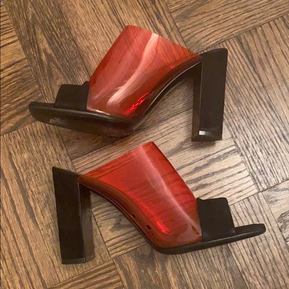 Celine Red/Black Heels - Picture 7 of 10
